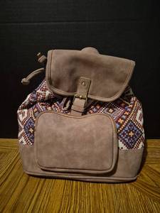 lot 224 image: Boho Style Backpack with Geometric Pattern