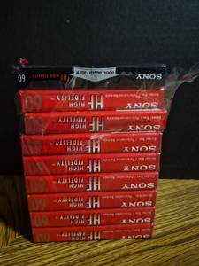 lot 230 image: Sony HF High Fidelity Audio Cassette Tapes 60 Minute - Lot of 9