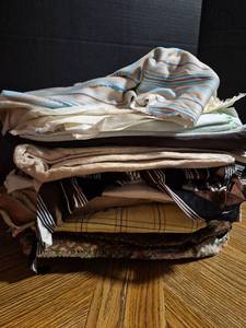 lot 241 image: Vintage Mixed Fabric Textile Bundle Collection - See All Pictures