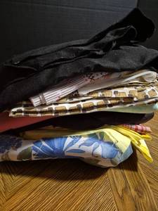 lot 243 image: Vintage Mixed Fabric Bundle Collection - See All Pictures