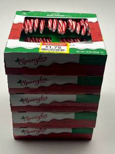 lot 127 image: Spangler Peppermint Candy Canes - 5 boxes