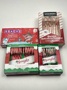 lot 151 image: Holiday Candy Canes Bundle - Brachs, Doschers, Spangler Peppermint