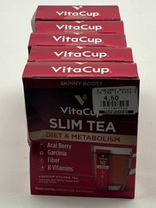 lot 167 image: VitaCup Slim Tea Diet & Metabolism Supplement Sticks