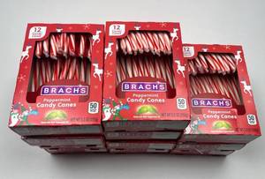 lot 178 image: Brachs Peppermint Candy Canes - 11 boxes