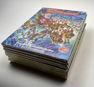 lot 182 image: Lot of 10 Christmas Advent Calendar with 24 Milk Chocolates - Santa & Reindeer