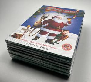 lot 183 image: Lot of 10 Christmas Advent Calendar with 24 Milk Chocolates and Memory Card Game