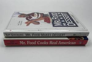 lot 248 image: Mr. Food Cookbook Set by Art Ginsburg - Cooks Real American & Makes Dessert