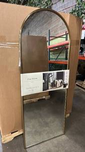 lot 2019 image: Threshold Gold Finish Floor Mirror 25x65.