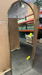 lot 2020 image: Threshold Gold Finish Floor Mirror 25x65.
