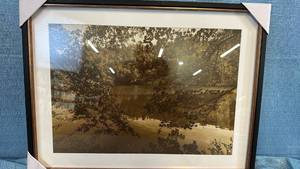 lot 2029 image: Threshold 24x18 Calm Lake Framed Wall Art.