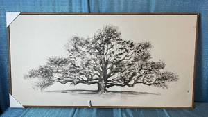 lot 2033 image: Threshold Framed Printed Linen 47x24.