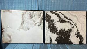 lot 2041 image: Threshold 2 Piece Framed Printed Canvas 30x24.