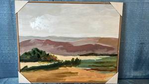 lot 2055 image: Threshold Framed Handpainted Canvas 24x30.