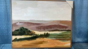 lot 2058 image: Threshold Framed Handpainted Canvas 24x30.