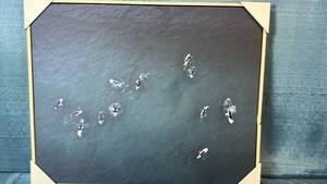 lot 2068 image: Threshold Ocean Surf Framed Printed Canvas 30x24.