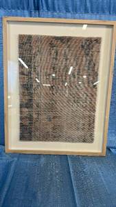 lot 2071 image: Threshold Framed Under Glass Wall Art 24x30.
