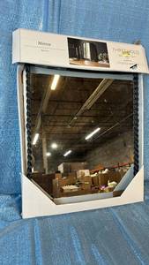 lot 2079 image: Threshold Black Frame Mirror 18x24.