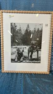 lot 2089 image: Threshold Wood Turned Frame 16x20 Matted To 11x14.
