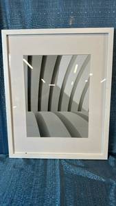 lot 2093 image: Room Essentials Thin White Gallery Frame 16x20 Matted To 11x14.