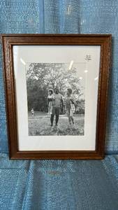 lot 2101 image: Brown Picture Frame 11x14 Matted To 8x10.