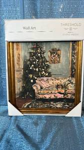 lot 2104 image: Threshold Gold Frame Wall Art 11d14.