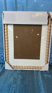 lot 2121 image: Threshold Wood Turned Frame 11x14 Matted To 8x10.