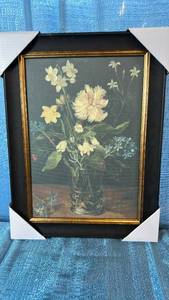 lot 2122 image: Threshold Desire Framed Cotton Canvas Board BlackGold 12x16.