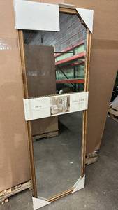 lot 2127 image: Threshold Pine Finish Mirror 20x60.
