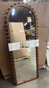 lot 2128 image: Threshold Dark Brown Finish Mirror 25x65.