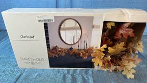 lot 2145 image: Threshold Faux Fall Leaves Garland 6��.