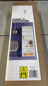 lot 2186 image: Room Essentials White 5-Shelf Bookcase.