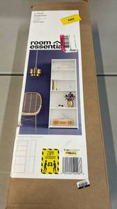 lot 2187 image: Room Essentials White 5-Shelf Bookcase.