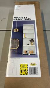 lot 2189 image: Room Essentials White 5-Shelf Bookcase.
