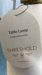 lot 3001 image: Threshold Table Lamp with 3-Way Rotary Switch