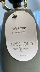 lot 3007 image: Threshold Table Lamp with 3-Way Rotary Switch