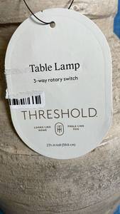 lot 3008 image: Threshold Ceramic Table Lamp with 3-Way Rotary Switch