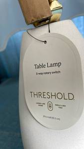 lot 3009 image: Threshold Table Lamp with 3-Way Rotary Switch and Fabric Shade