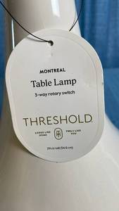 lot 3021 image: Threshold Montreal Table Lamp with 3-Way Rotary Switch