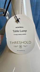 lot 3022 image: Threshold Montreal Table Lamp with 3-Way Rotary Switch