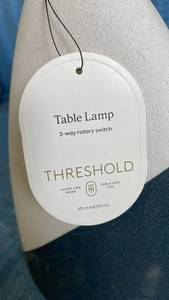 lot 3024 image: Threshold Contemporary Ceramic Table Lamp with 3-Way Switch