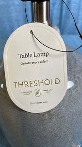 lot 3037 image: Threshold Glass Table Lamp Base with Rotary Switch