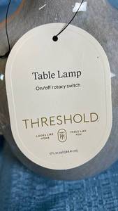 lot 3038 image: Threshold Glass Table Lamp with Rotary Switch