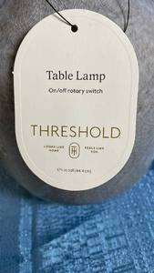 lot 3039 image: Threshold Crackle Glass Table Lamp with Rotary Switch