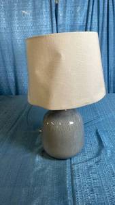 lot 3047 image: Ceramic Base Table Lamp with Fabric Shade