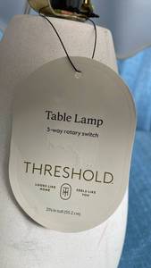 lot 3048 image: Threshold Table Lamp with 3-Way Rotary Switch