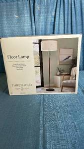 lot 3059 image: Threshold Floor Lamp with Linen Shade