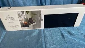 lot 3085 image: Threshold 24 Inch Floating Wood Shelf