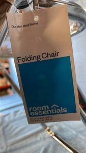 lot 3106 image: Room Essentials Clear Acrylic Folding Chair with Metal Frame