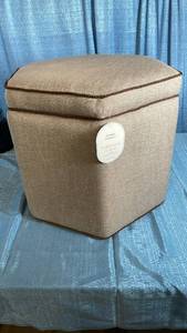 lot 3107 image: Threshold Studio McGee Fabric Storage Ottoman with Lift Top