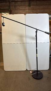 lot 8014 image: Black Boom Style Floor Lamp with Weighted Base